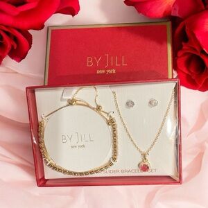 Jill New York Gold and Pink Jewelry Set NIB